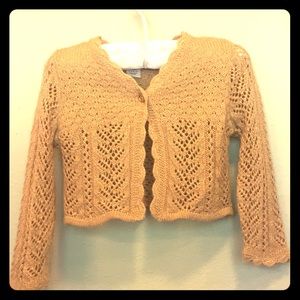 Baby Gap Girls Gold Cardigan Sweater.  Size 6-12 m